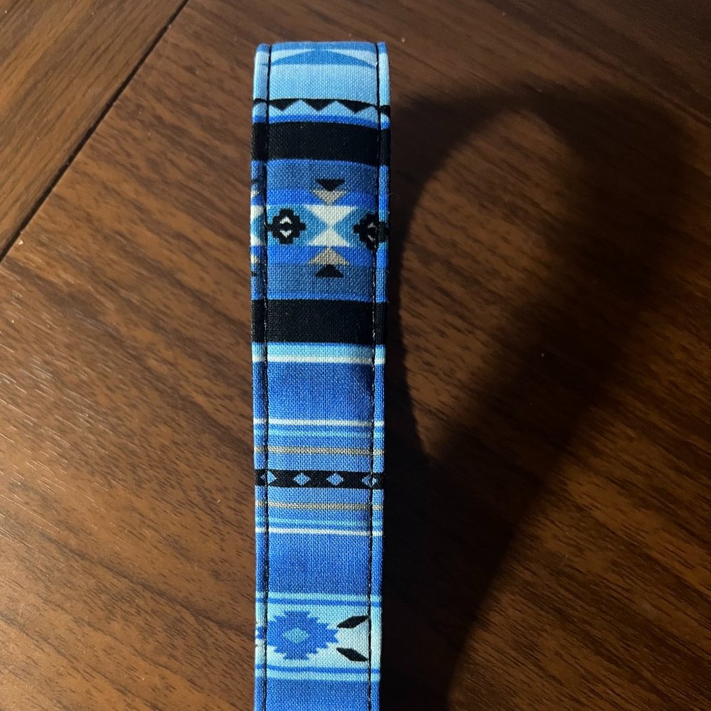 Hand Made Blue South West Print Key Chain